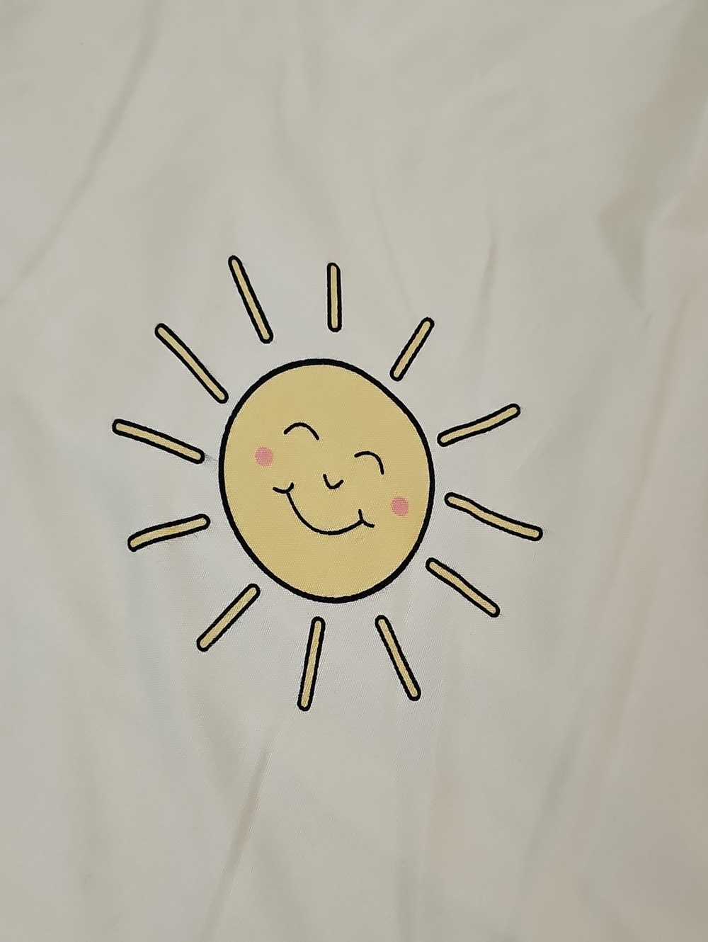 Crib Toddler Bedding Yellow With Smiling Sun - Fitting Sheet & Flat Sheet EUC